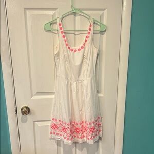Vineyard Vines Kids Dress with Pink Floral Trim